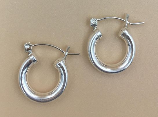 Sterling silver click top hoop Earrings