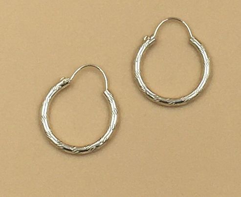 Sterling Silver hoop Earrings.