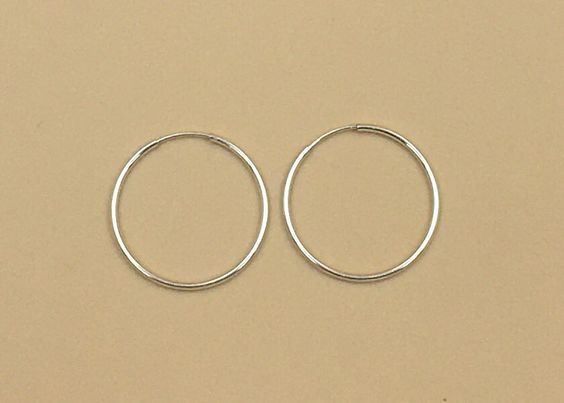 Sterling silver Endless hoops earrings