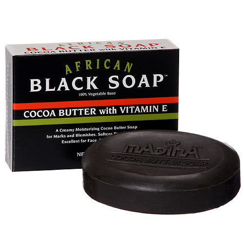 Madina African Black Soap Cocoa Butter with Vitamin E